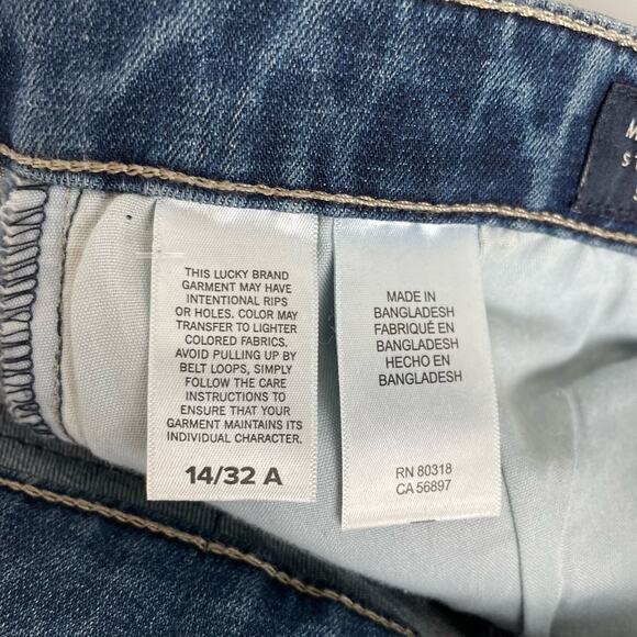 Lucky Brand Jeans Womens 14 Blue Mid Rise Sweet Straight Leg Ankle Dark Wash NWT - Picture 10 of 11